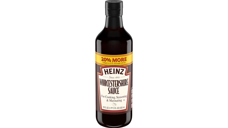 Bottle of Heinz Worcestershire sauce