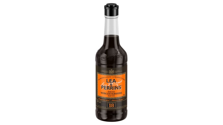 Bottle of Lea & Perrins original Worcestershire sauce