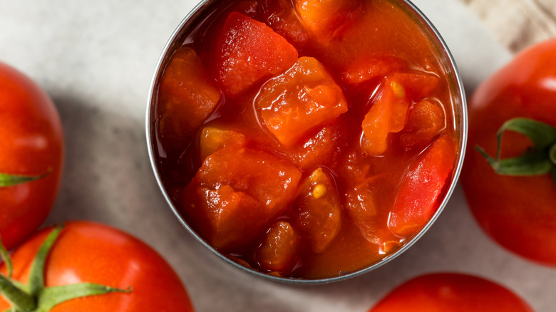 Raw Organic Diced Canned Tomatoes to use for Cooking