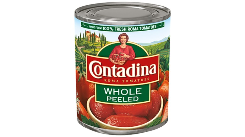 Can of Contadina whole peeled tomatoes