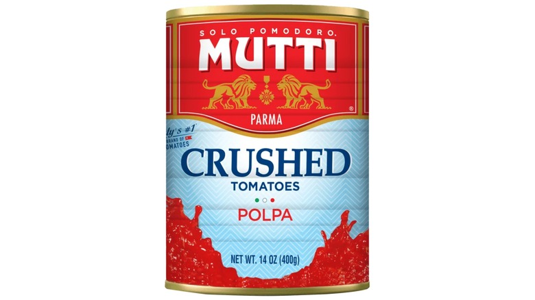 Can of Mutti crushed tomatoes