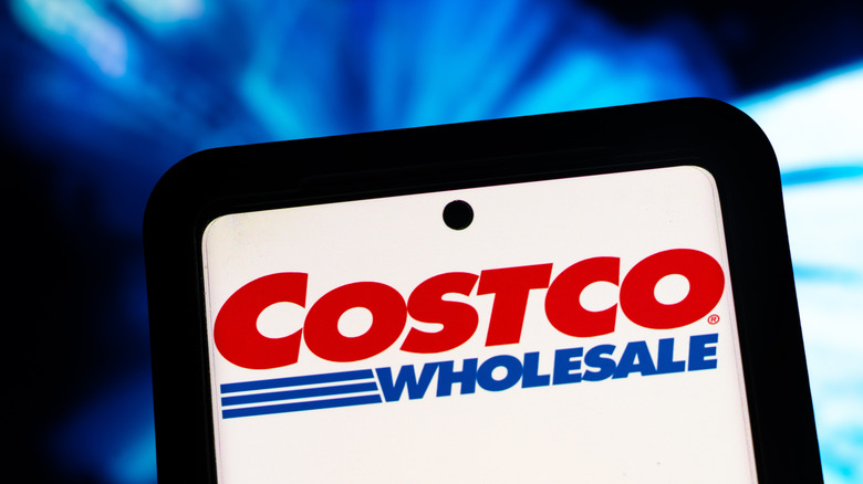 Costco's website on a smartphone screen