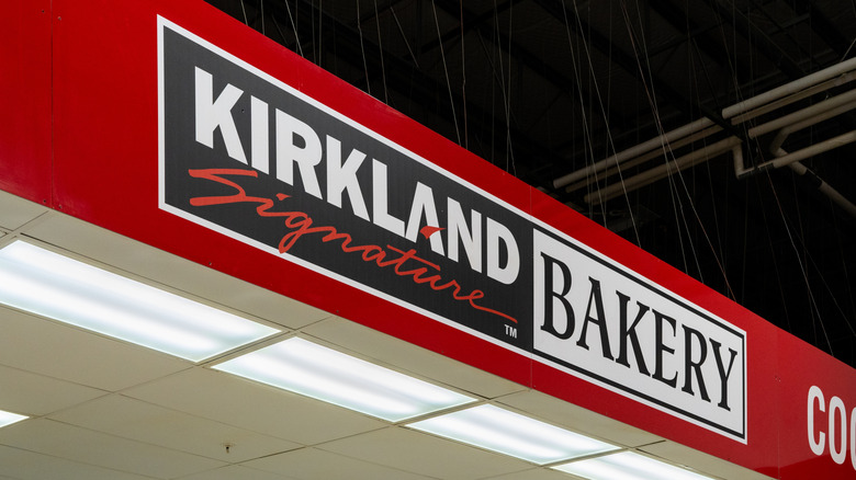 Signage for a Costco Kirkland bakery section