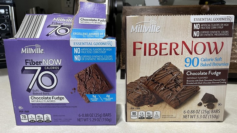 Boxes of Millville Fiber Now bars