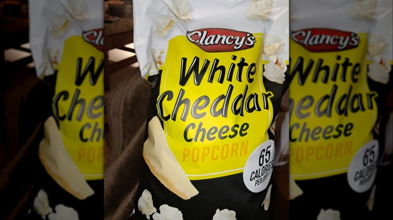 Bag of Clancy's White Cheddar Cheese Popcorn