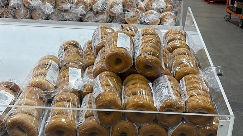 Selection of Pumpkin Spice Bagels at Costco