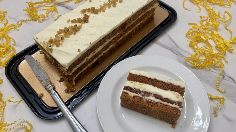 Carrot Cake with slice taken out