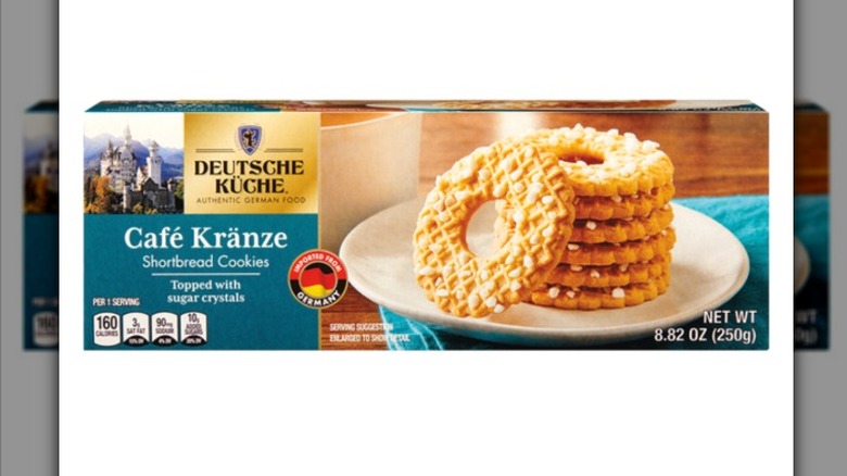 A box of Cafe Kränze shortbread cookies.