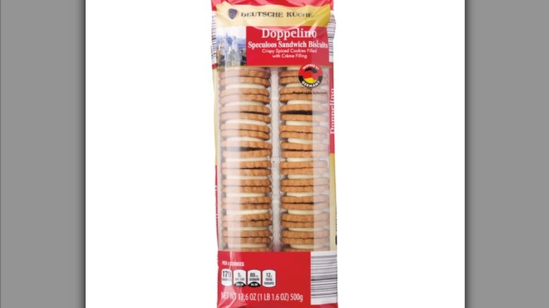 A package of Aldi speculoos doppelino.