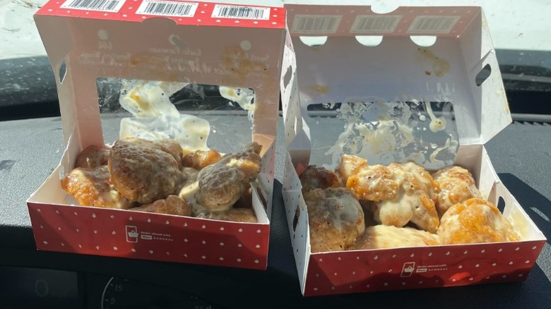 two boxes of Kwik Trip garlic parmesan wings