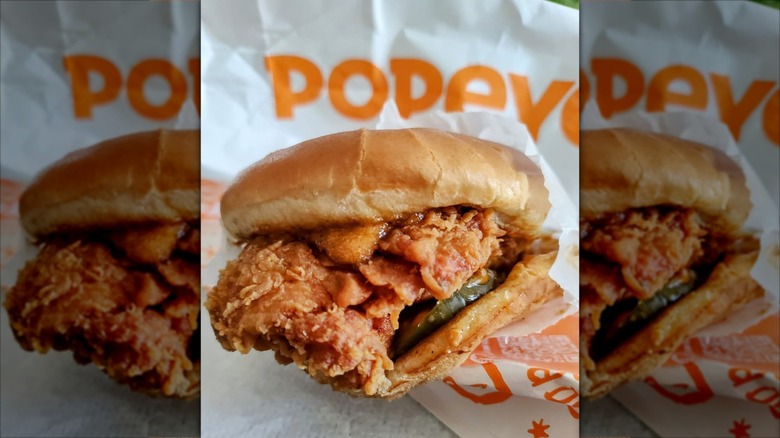 Ghost Pepper Chicken Sandwich at Popeyes on paper