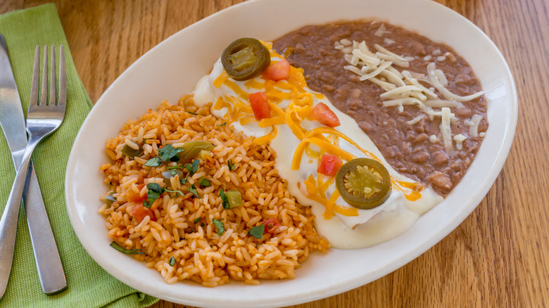 enchilada platter from El Chico Cafe