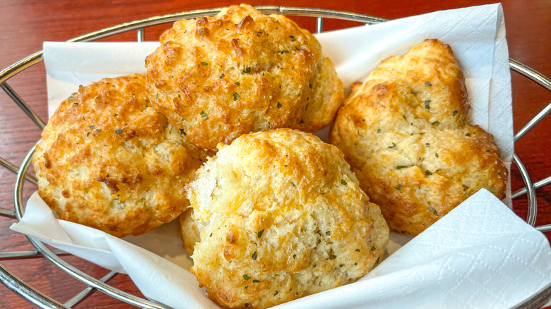 Basket of Red Lobster's Cheddar Bay Biscuits