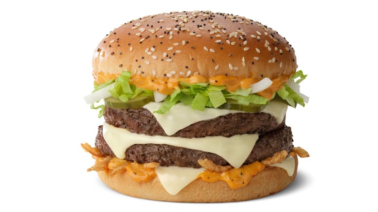The Big Arch Burger from McDonald's on a white background