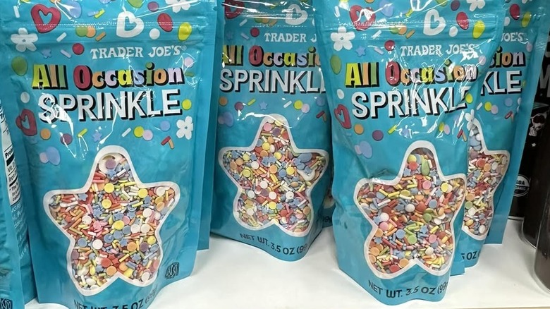 Trader Joe's All Occasion Sprinkles on a shelf.