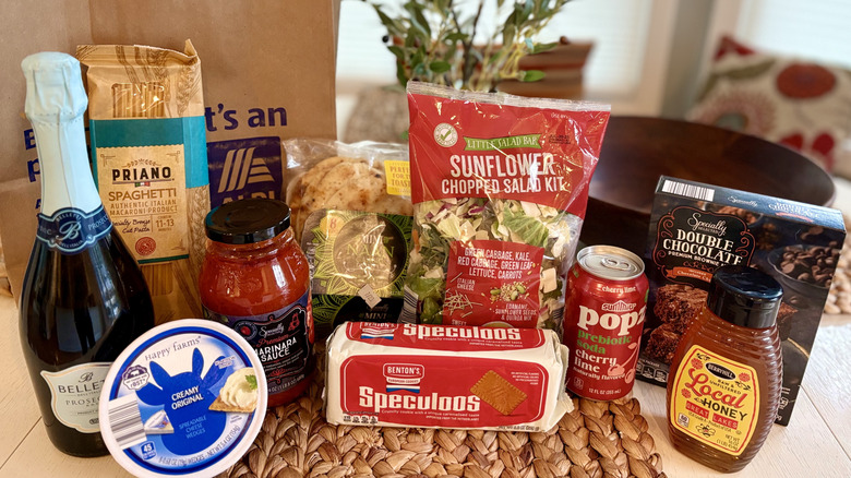 A group of Aldi copycat grocery products on a counter