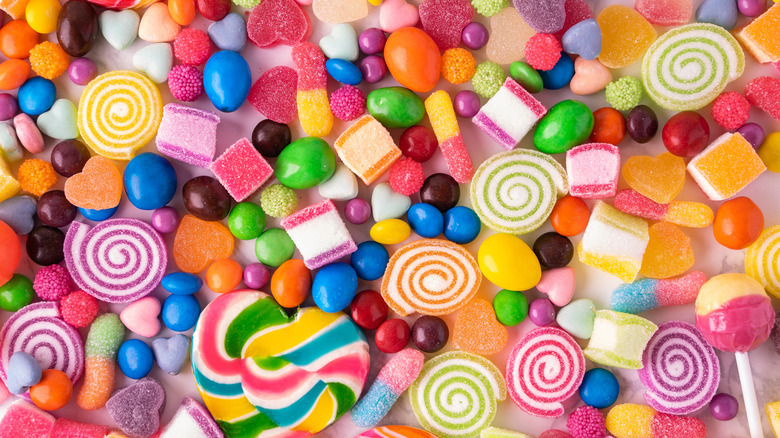 Lollipops and colorful candies