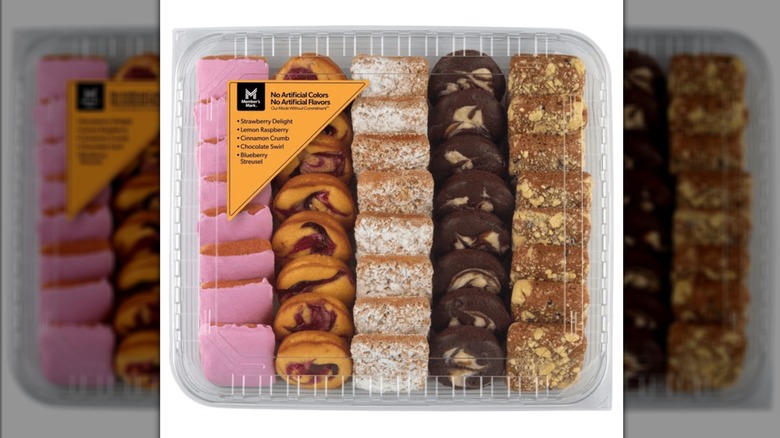 Sweet breakfast pastries from the Member's Mark Breakfast Platter sold at Sam's Club on a white background