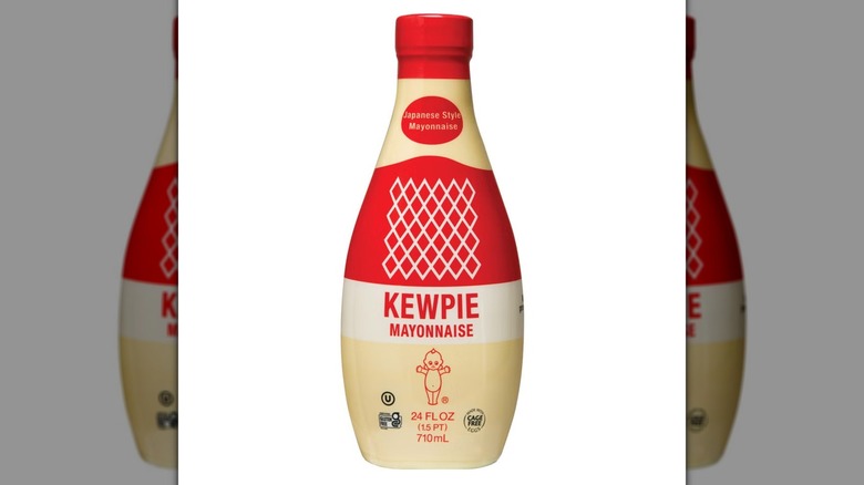 bottle of kewpie mayo on display