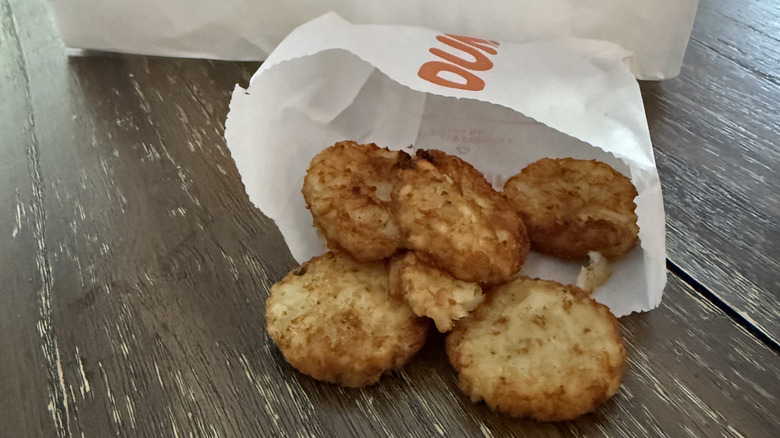 Dunkin' Donuts hash browns in packet