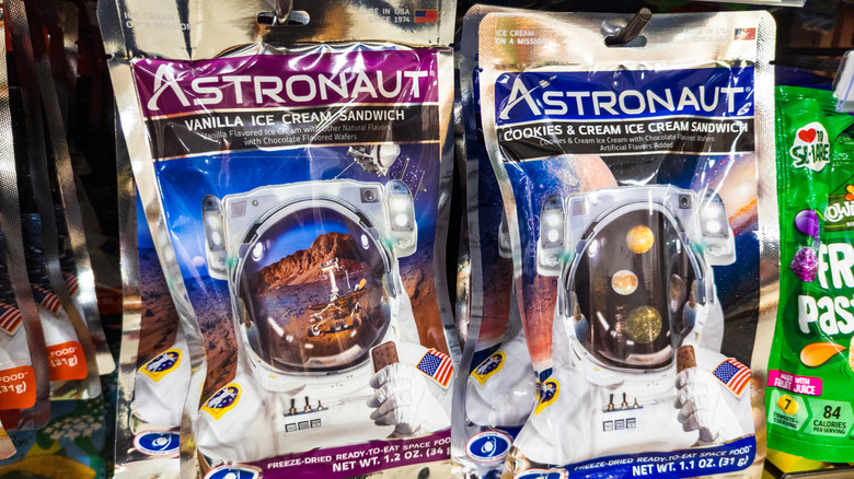 Pouches of Astronaut ice cream
