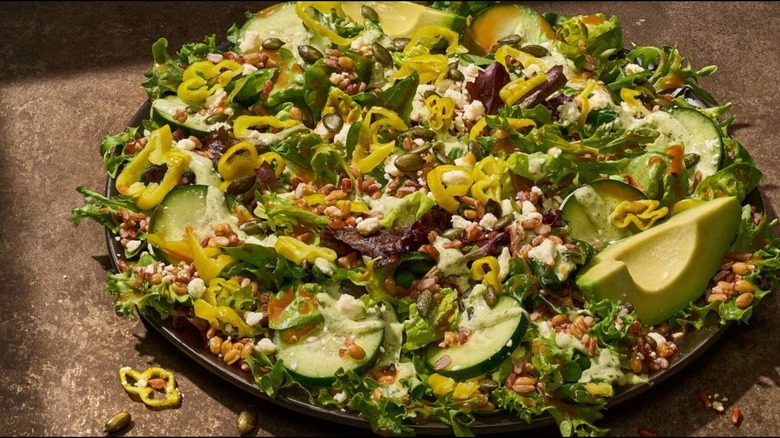 Grains and greens salad at Panera