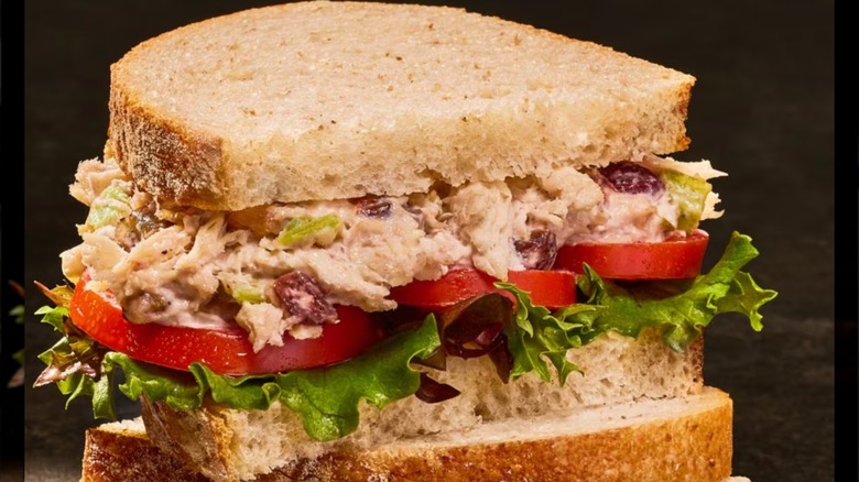Cranberry chicken salad sandwich