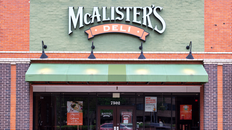Exterior of a McAlister's Deli, day