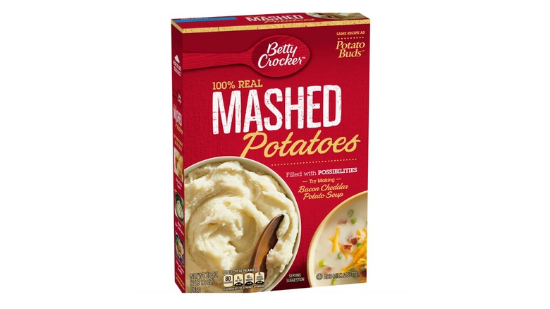 Product image of Betty Crocker Unflavored Mashed Potatoes on a white background.