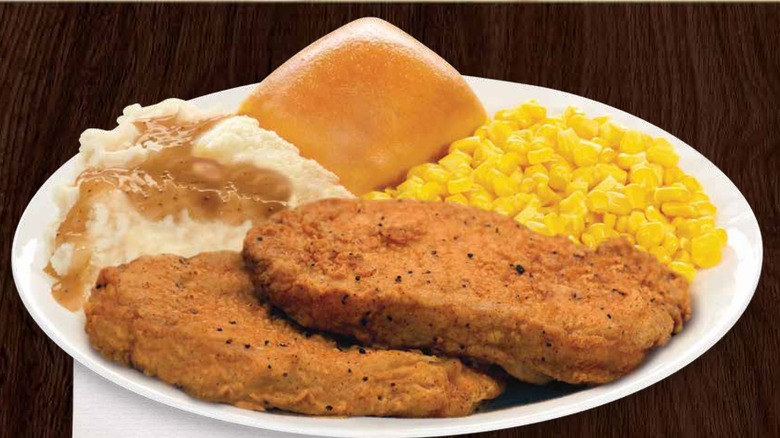 Pork chop dinner from Grandy's