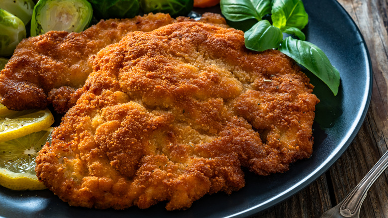Platter of fried pork chops