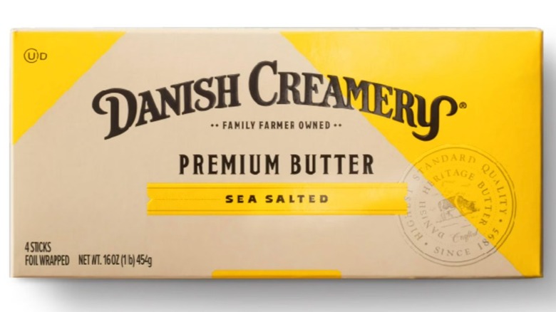 Danish Creamery Premium Butter Sea Salt package on a white background.
