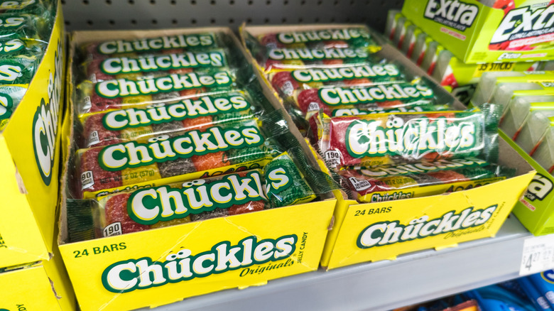 Chuckles candy on a store shelf