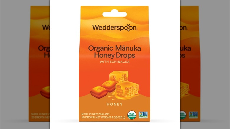 Wedderspoon Organic Manuka Honey drops package