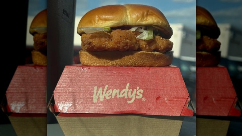 The new spicy chicken sandwich from Wendy's.