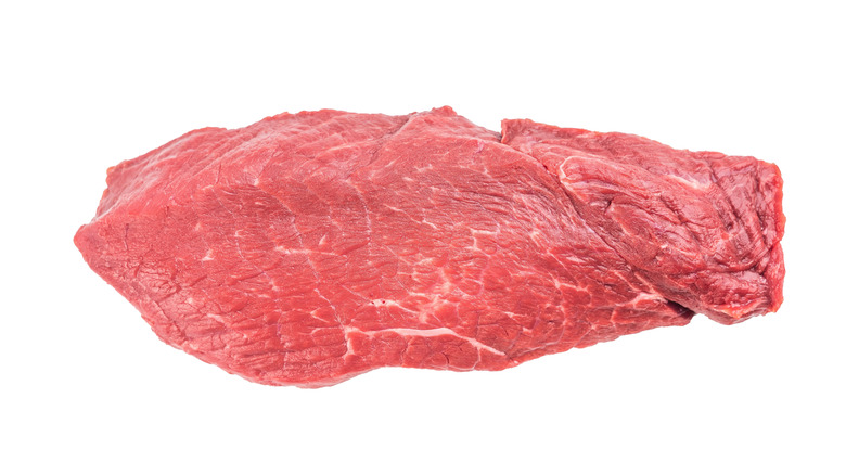 Lean red meat muscle, classic butcher cut used for roast beef and steaks