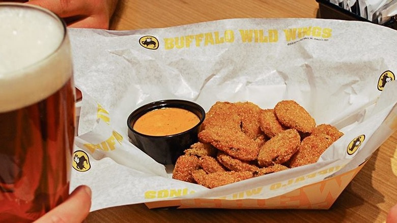 Basket of Fried Pickles at Buffalo Wild Wings