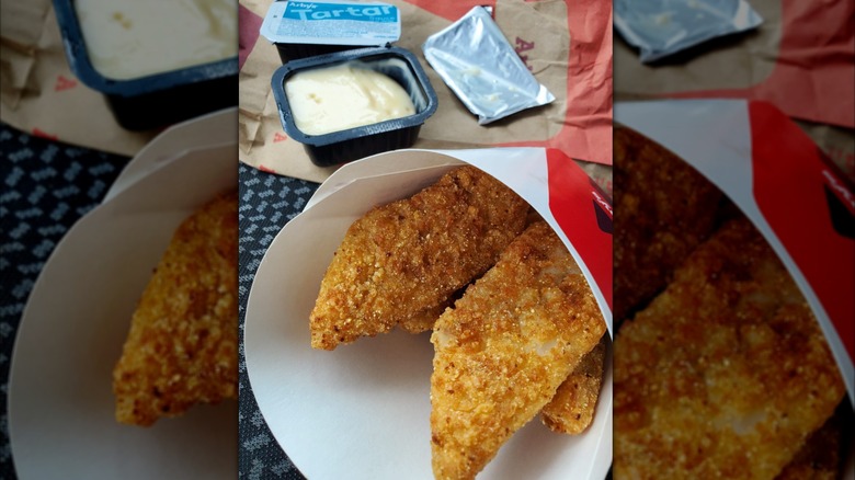 Hushpuppy Fish Strips on a tray