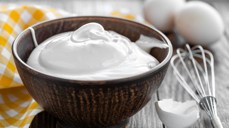 Whipped egg whites