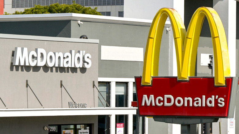A McDonald's sign in front of one of its restaurants