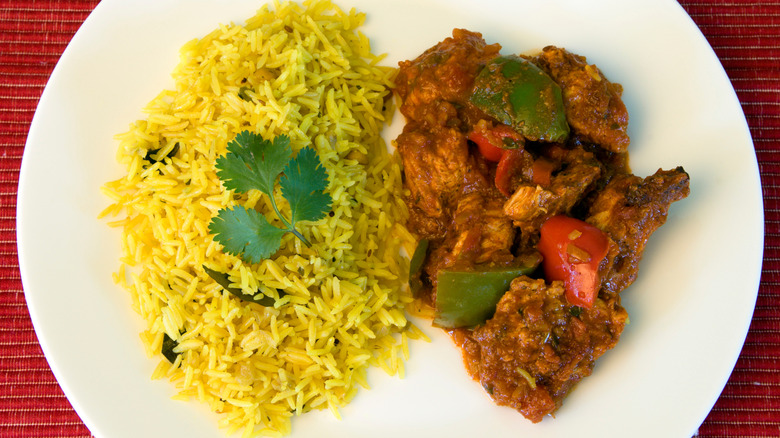Jalfrezi and rice