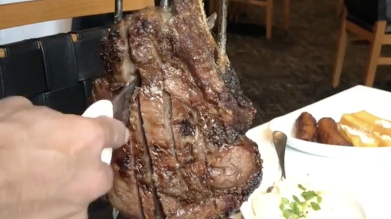 Chuleta ribeye carved tableside