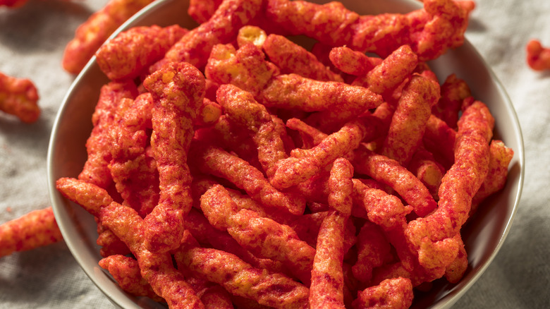 bags of Flamin' Hot Cheetos