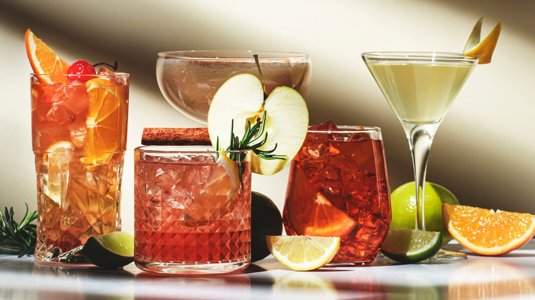 A selection of cocktails