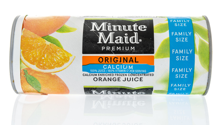A can of Minute Maid orange juice.