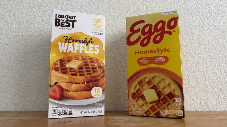 both boxes standing upright on a table