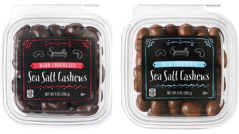 tubs of Specially Selected chocolate cashews