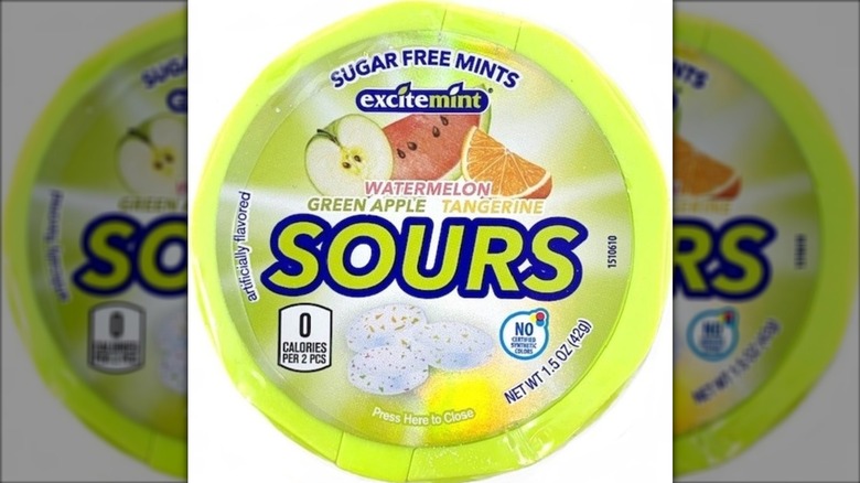 canister of Excitement sugar-free candies