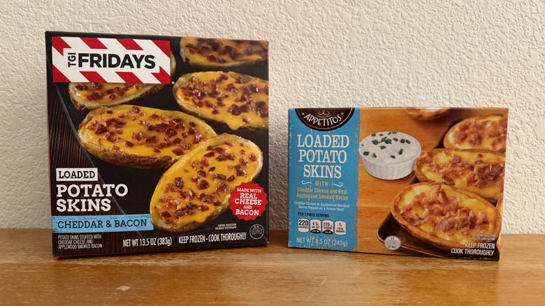 both products' boxes upright on a table