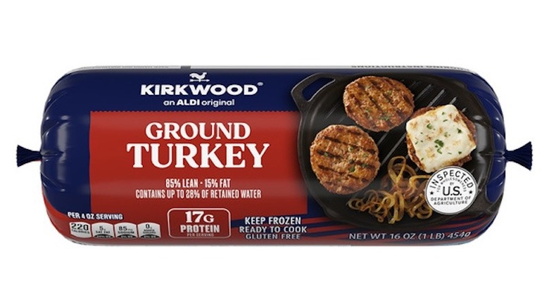 A product image of Aldi's Kirkwood Ground Turkey.